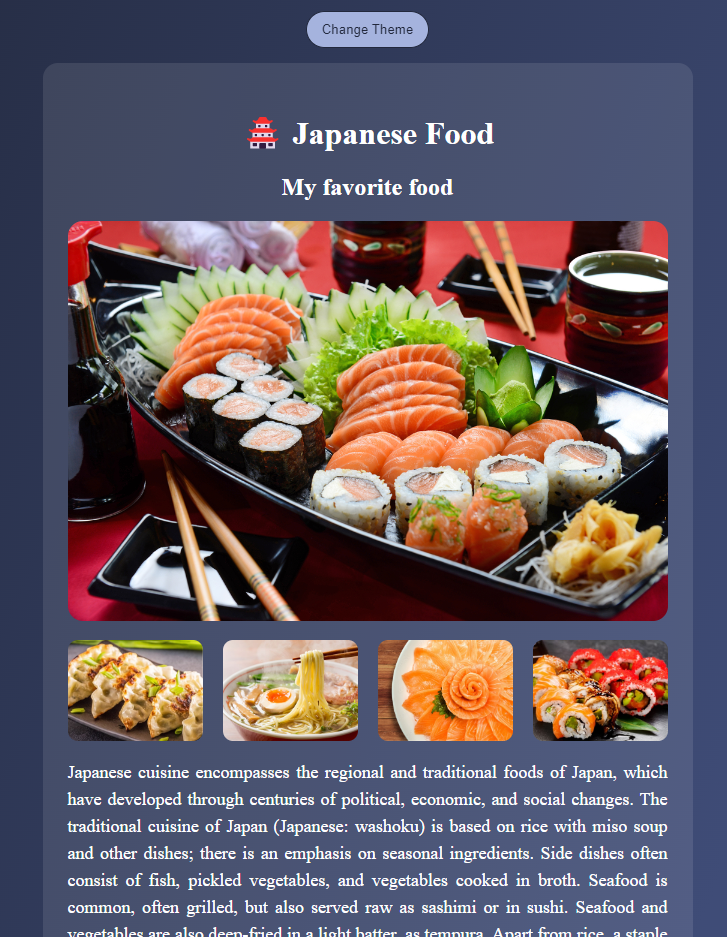 Japanese Food Landing Page Project 