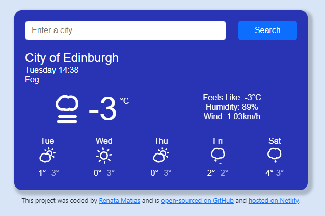 React Weather Project 